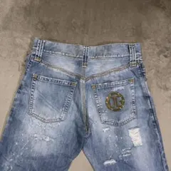 ニコラアンドレアタラリス 　ダメージリペア加工スキニーデニムパンツ　27 ニコラアンドレアタラリス ダメージリペア加工スキニーデニムパンツ 27