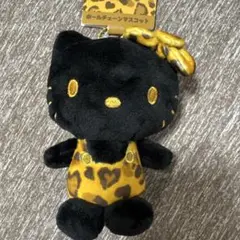 ハローキティ ボールチェーンマスコット ヒョウ柄 黒