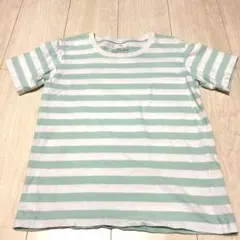 無印良品 キッズ ボーダーTシャツ 140