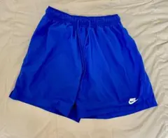 [美品] NIKE ウーブン ショートパンツ M 青 ハーフ ナイロン 水陸両用