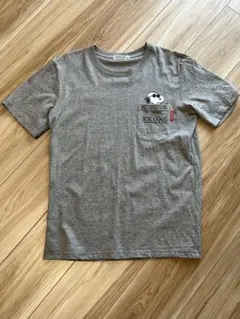 PEANUTS JOE COOL ポケットTシャツ グレー Mのサムネイル