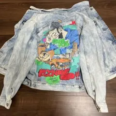 グラフィックデニムジャケット ライトブルー