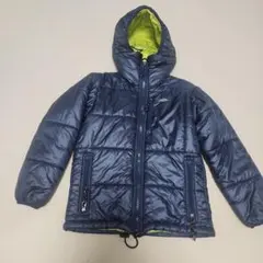 Denim Dungaree フード付きシンサレート中綿ジャンパー ネイビー