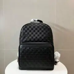 編み込みデザイン ブラックリュックサック