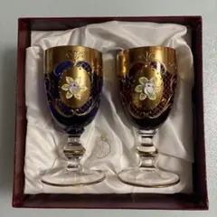 ベネチアングラス 24金 ペアグラス ヴェネチアン 赤色 ラグーナムラノ