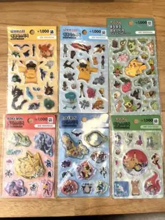 韓国限定 ポケモン ステッカー シール 6点まとめ売り