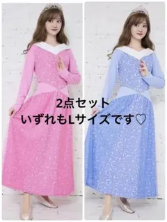 【タイムセール】しまむら ちはる オーロラ姫 ルームワンピL 2点セット即日発送