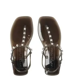 Sergio Rossi ビジュー付きラバーサンダル Size38
