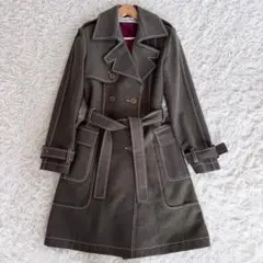 極美品　ガリアーノ　クリスチャンディオール　トレンチコート　アルパカ　ステッチ