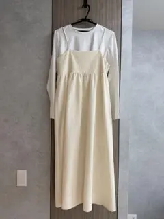 【値下げ】ユナイテッドアローズ エンボス キャミワンピース＋カットソー