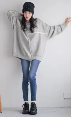 ☆ローリーズファーム リメイクキモウウラケ スウェット グレー ロング☆