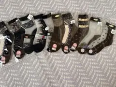 レース付きブラウンソックス10足セット