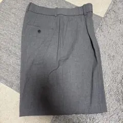 UNIQLO タックワイドパンツ　グレー　Lサイズ