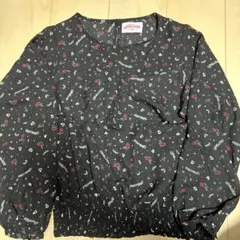 GU 花柄プリント バルーンスリーブブラウス S セーラームーン コラボ
