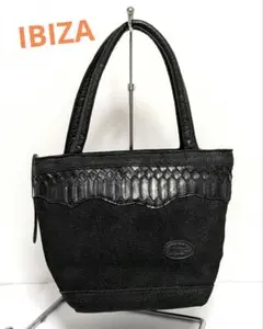 IBIZA ハンドバック 黒 象革 エレファント パイソン - メルカリ