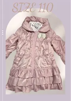 美品　マザウェイズ ダウン コート 110 子ども　ピンク 可愛い フリル