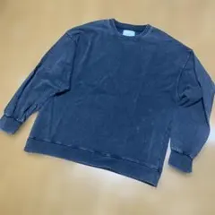 welise ダークグレー クルーネック メンズトレーナーMサイズ綿100%