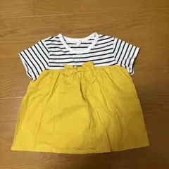 3can4on 7ants リボン ボーダー ドッキング トップス チュニック