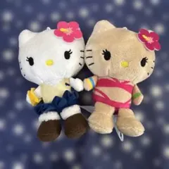 【新品✨】ハローキィティ　ギャル マスコット　キーホルダーぬいぐるみ　2種セット