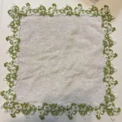 近沢レース　タオルハンカチ　スノードロップ　グレー