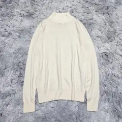 無印良品　モックネックセーター　ニット　長袖　ウール100%　Ｍ　アイボリー