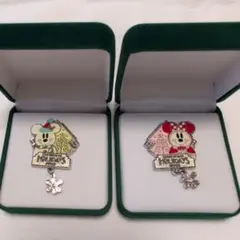 ミッキー ミニー クリスマス ピンバッジ 2013　アンバサダーホテル限定