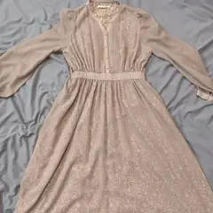 Ray Cassin 薄いグレー フローラルワンピース F