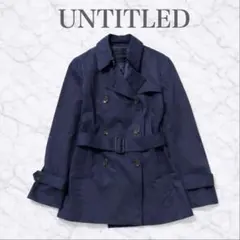 UNTITLED⭐︎アンタイトル　スプリングコート　トレンチコート　ネイビー