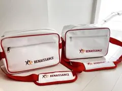 RENAISSANCE プールバッグ ホワイト/レッド　2個セット