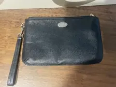 蔻馳 手拿包 皮革 兩用 黑色 附背帶 COACH