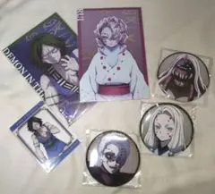 鬼滅の刃 累 父 母 兄 姉 お堂の鬼 缶バッジ 鬼集結 鬼くじ