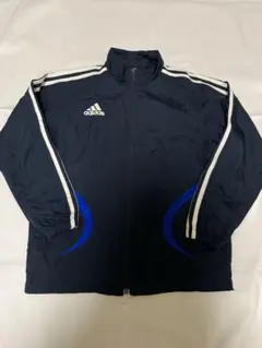 adidas サッカー　長袖ジャージ　ウインドブレーカー　140 ネイビー