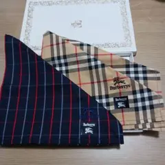 新品未使用 Burberry's チェック柄ハンカチ 2枚セット