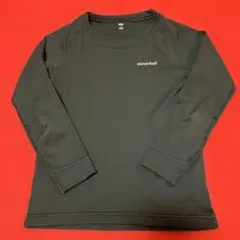 mont-bell ブラック 長袖カットソー 120 キッズ