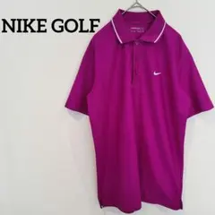 NIKE GOLF ポロシャツ ワンポイント 刺繍 シンプル 古着のサムネイル