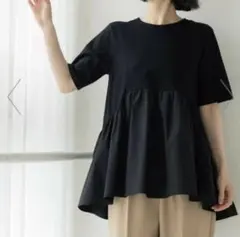 OPAQUE.CLIP 半袖カットソー　ブラック　Lのサムネイル