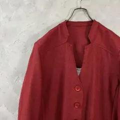 ヴィンテージ　ジャケット　フルボタン　シンプル　オーバーサイズ　薄手　LO10