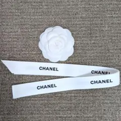 シャネル　CHANEL ラッピング用　リボン　カメリア　封筒のおまけ付き