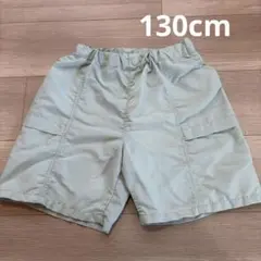 【ユニクロ】130cm 水陸両用　ギアショートパンツ　グリーン　水色