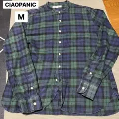 CIAOPANIC M 長袖シャツ チェック グリーン・ネイビー