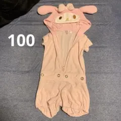 サンリオ　マイメロ　半袖着ぐるみ　100