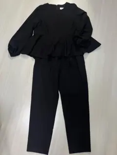 SONO ペプラムトップスとパンツセットアップ