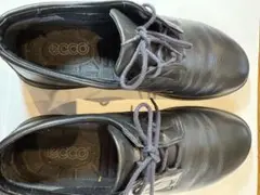 ecco エコー レザーシューズ ブラック24.0幅広カンフォートシューズのサムネイル