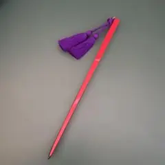 昭和？赤いかんざし 紫タッセル付き