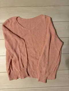 値下げ　Spick and span ピンク Vネック ニットセーター 長袖