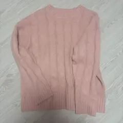 Dazy ピンク ケーブルニット セーター M