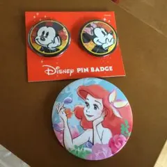 ディズニー　バッチ　３点