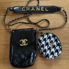 シャネル スマホ ショルダー CHANELスマホショルダー キルティング