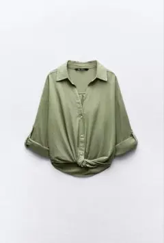 【新品・未使用】 ZARA リネンブレンドシャツ