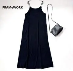 美品】【2025SS】FRAMeWORK トリコットタンクドレス 36 黒 - メルカリ